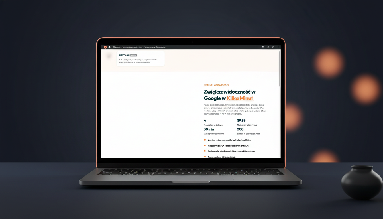 SiteSpector metrics on sitespector.app — Zwiększ widoczność w Google w Kilka Minut: 4 tools in one, $9.99 cheapest plan, 30 min full audit, 200 Execution Plan tasks